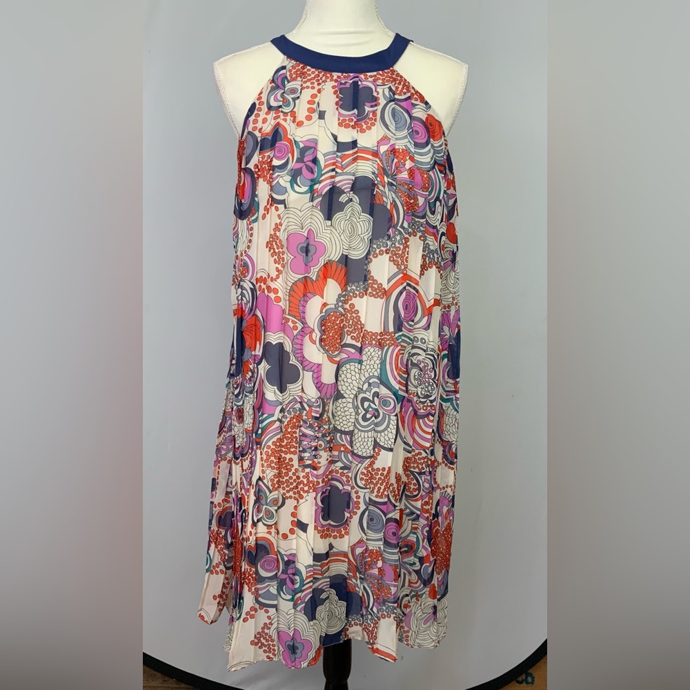 Liberty Of London Target‎ Sz Medium Retro Floral Pleated Sleeveless Swing Dress